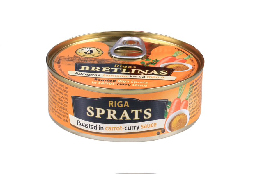BRĪVAIS VILNIS, Fried sprats in carrot-curry sauce, 240g