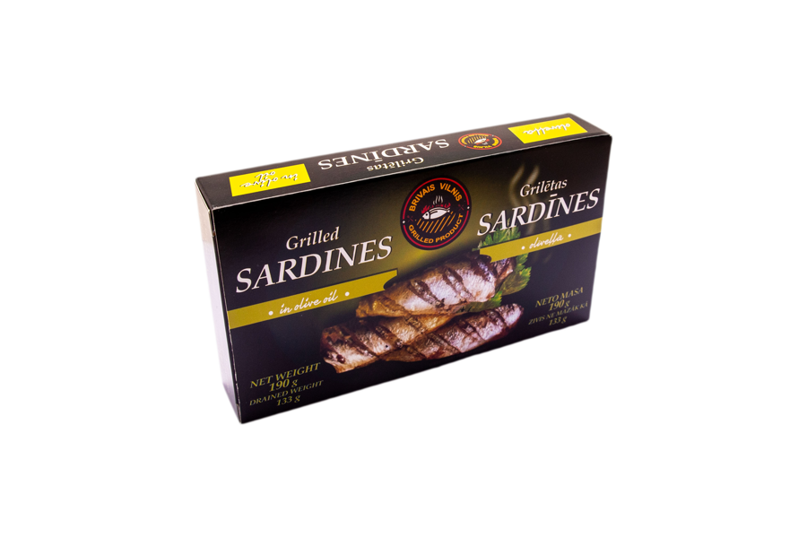 Sardines grilled in olive oil 190g