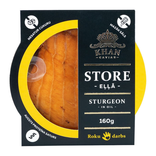 Sturgeon KHAN Caviar canned in oil, 160g